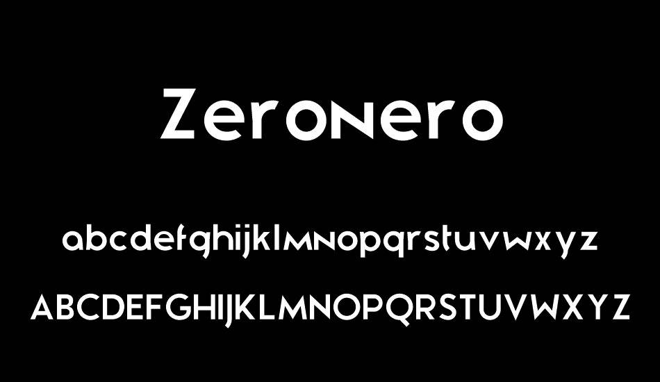 zeronero font