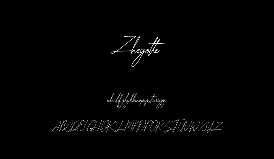 zhegotte font