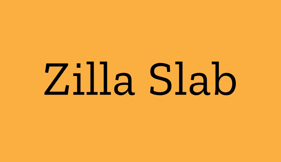 zilla-slab font big