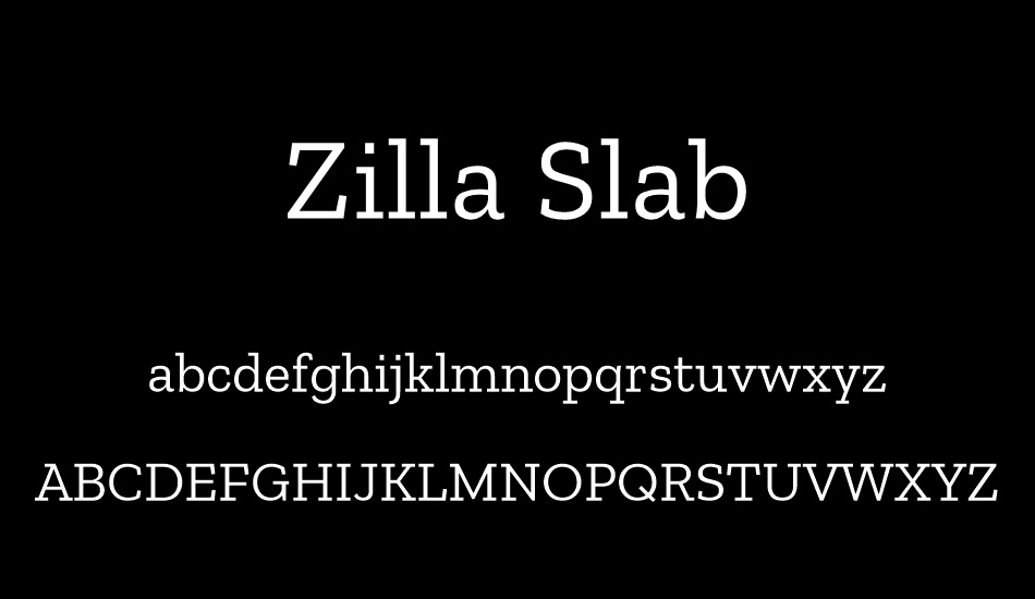 zilla-slab font