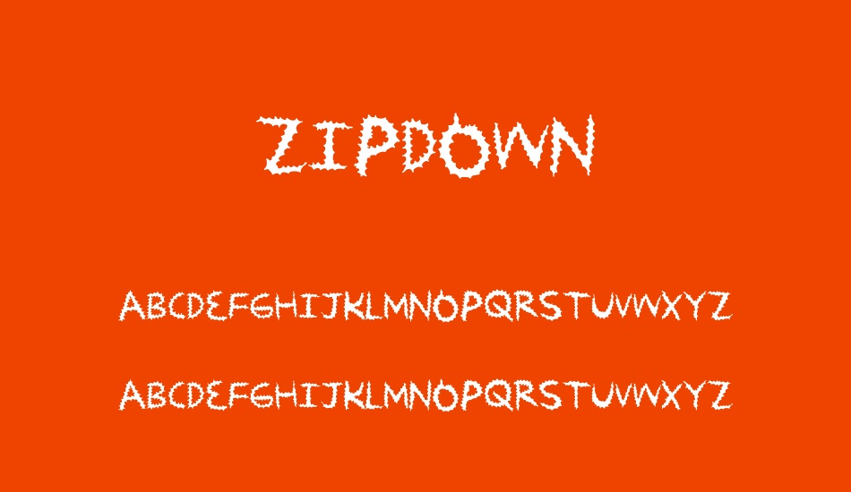 zipdown font