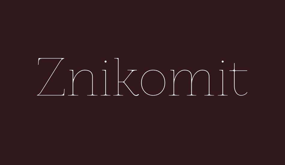 znikomit font big