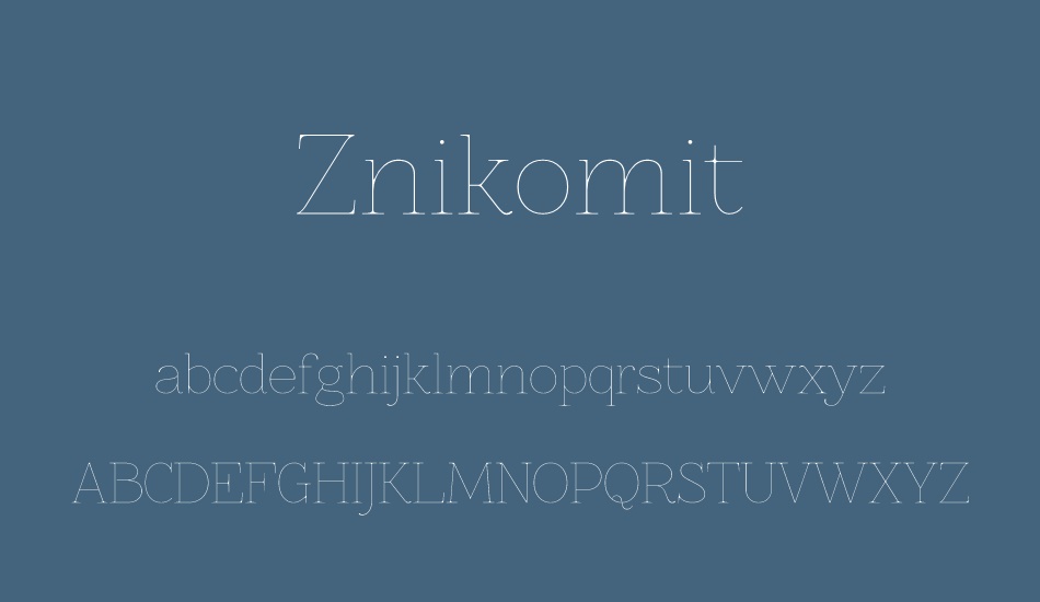 znikomit font