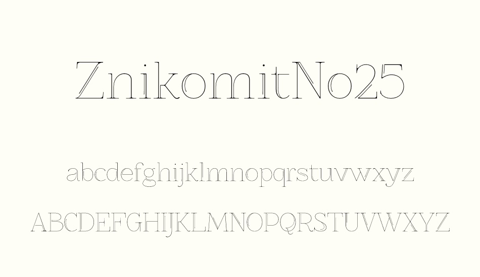 znikomitno25 font