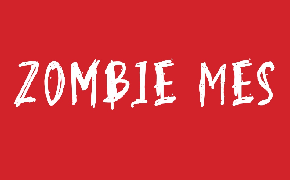 Zombie Message font big