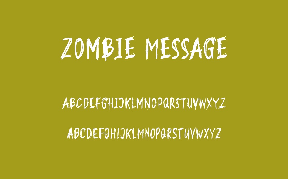 Zombie Message font