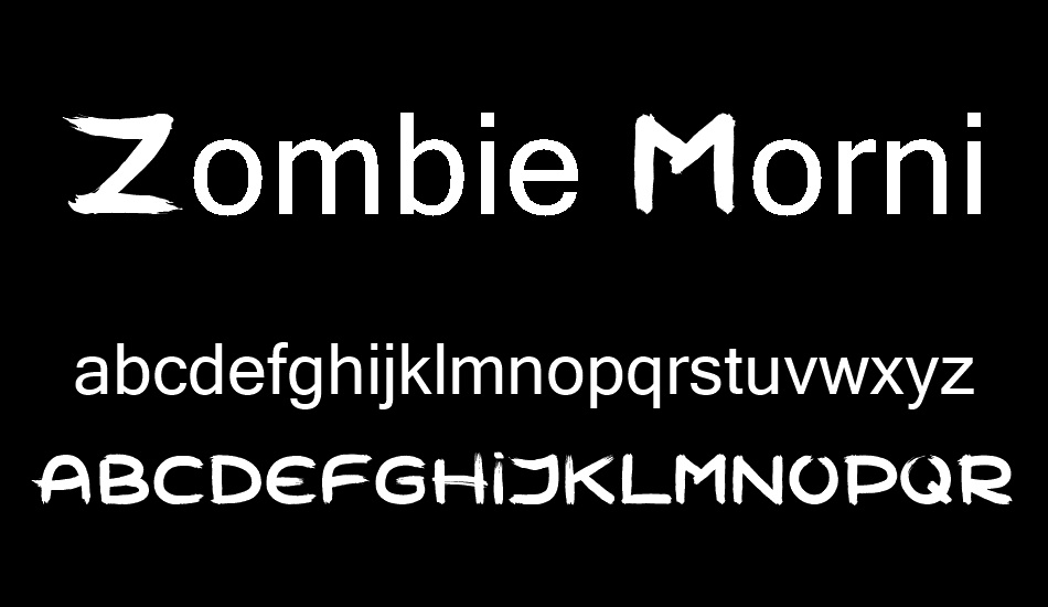 zombie-morning font