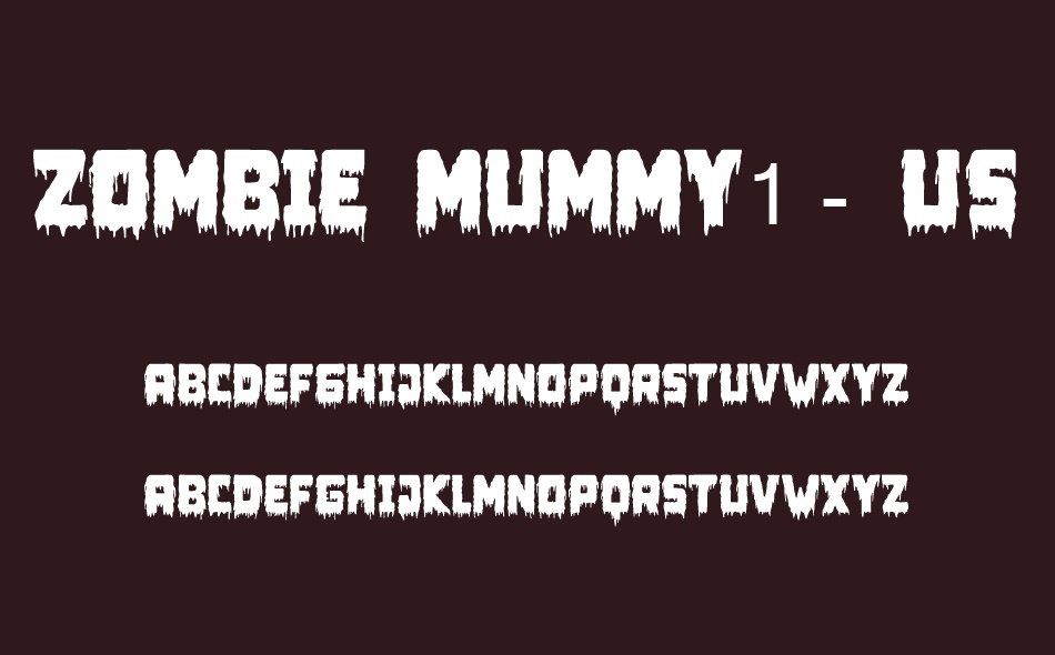 Zombie Mummy font
