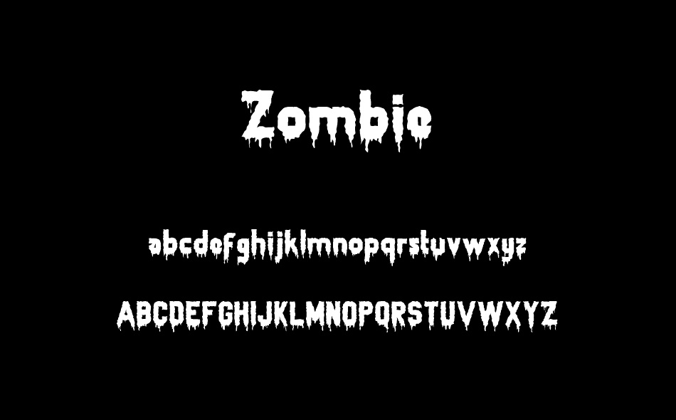 Zombie font
