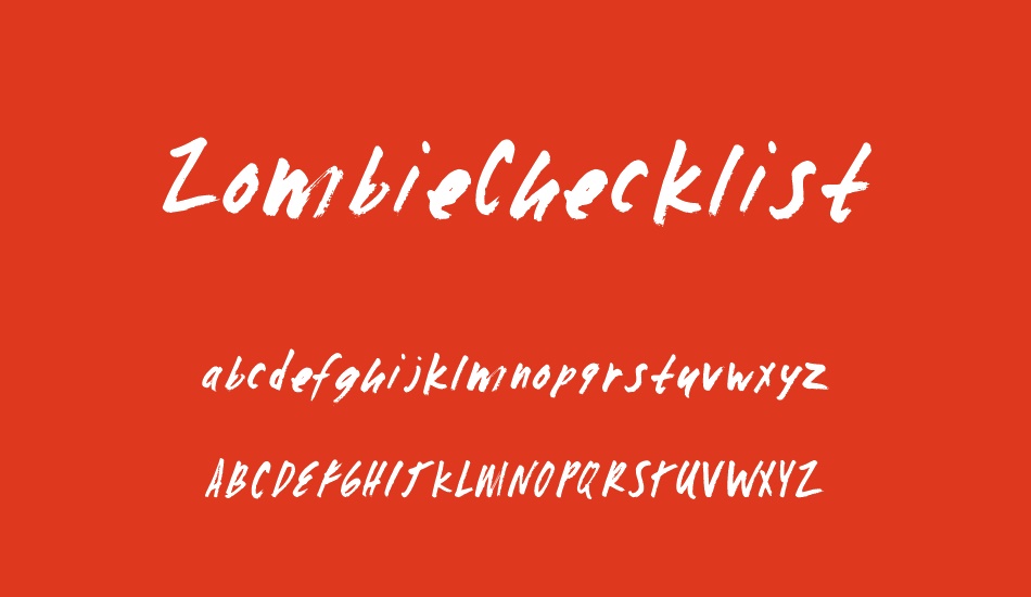 zombiechecklist font