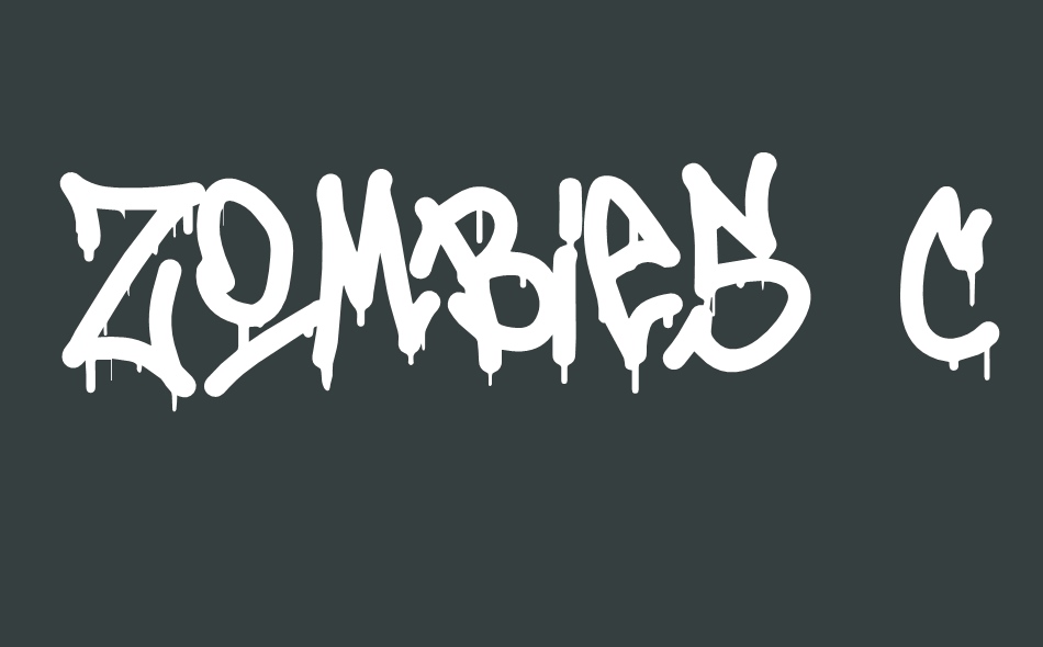 Zombies Coming Graffiti font big