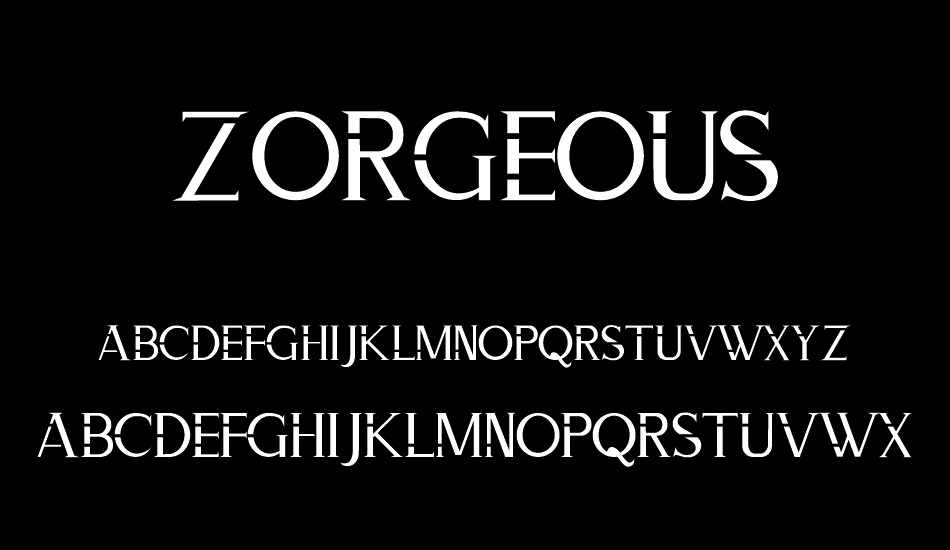 zorgeous font