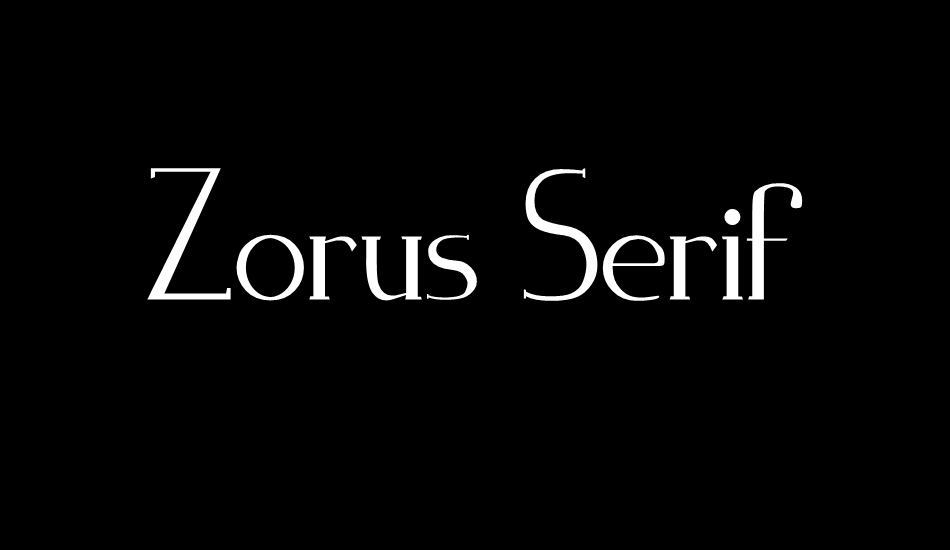 zorus-serif font big