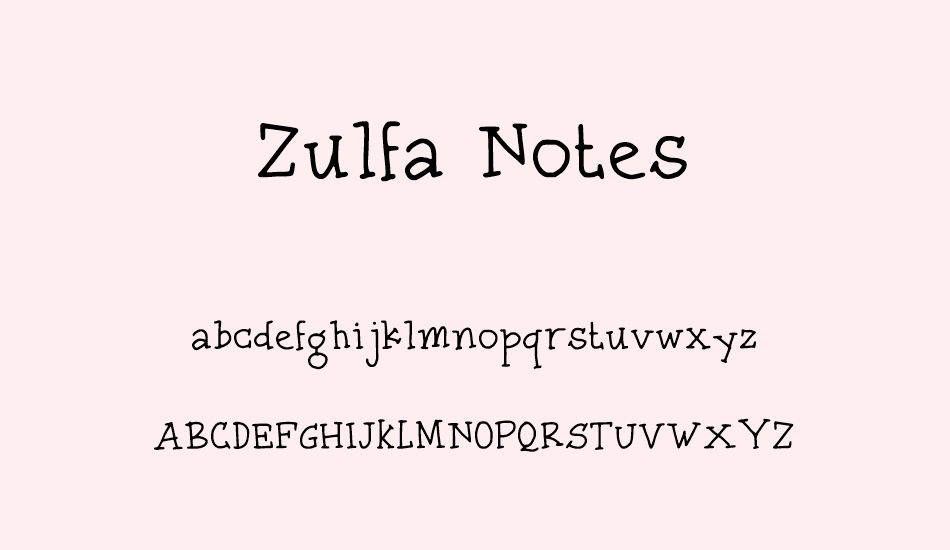 zulfa-notes font