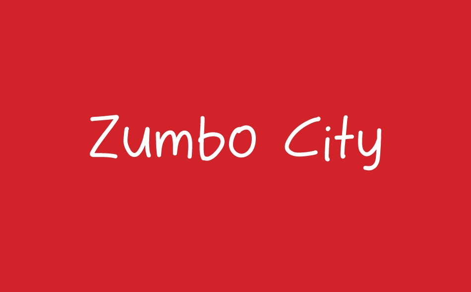 Zumbo City font big