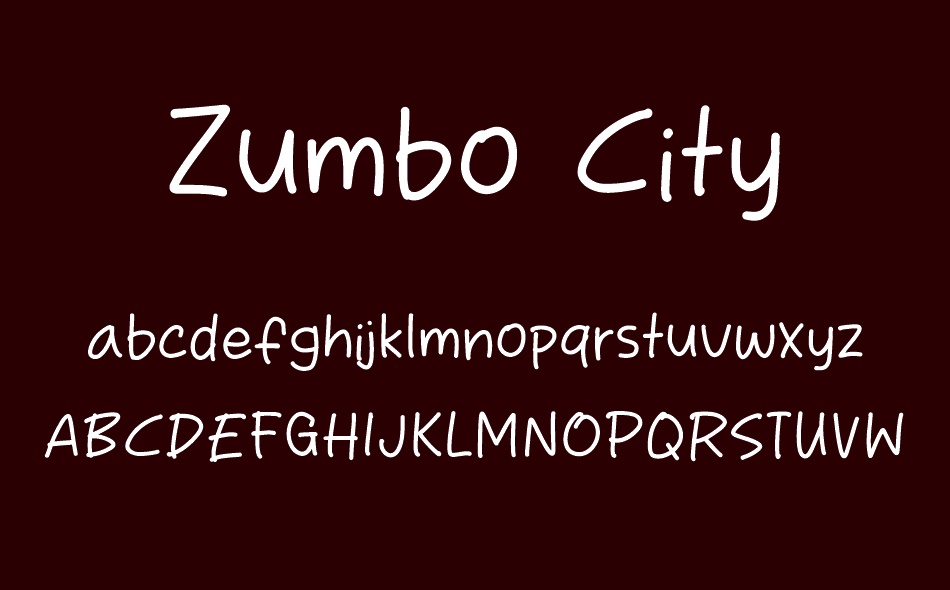 Zumbo City font