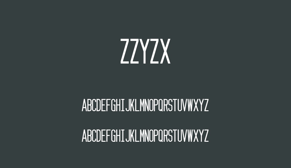 zzyzx font