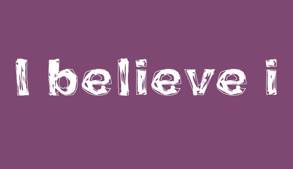 I believe in life before death font big