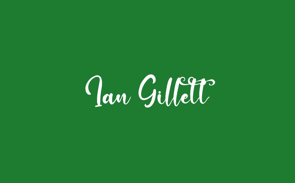 Ian Gillett font big