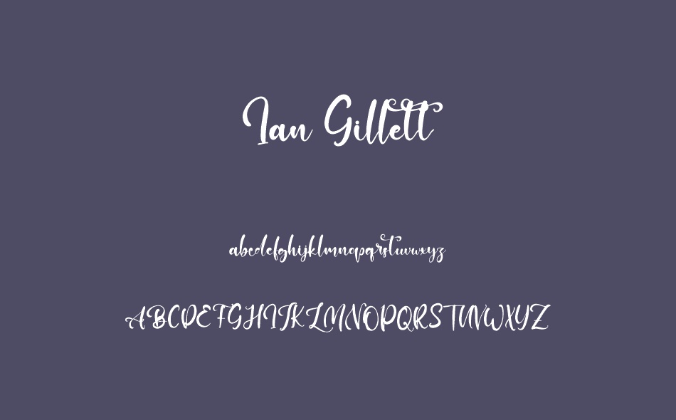 Ian Gillett font