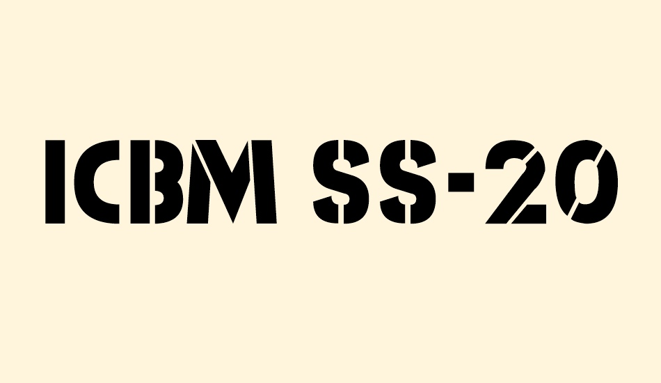 ICBM SS-20 font big