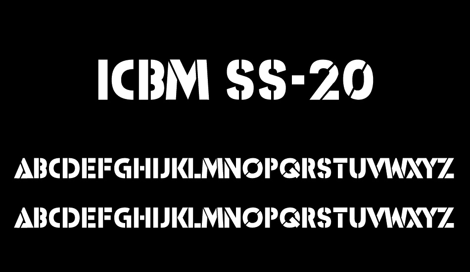 ICBM SS-20 font
