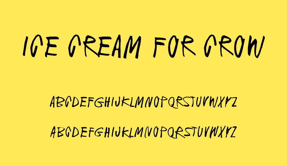 Ice cream for crow font