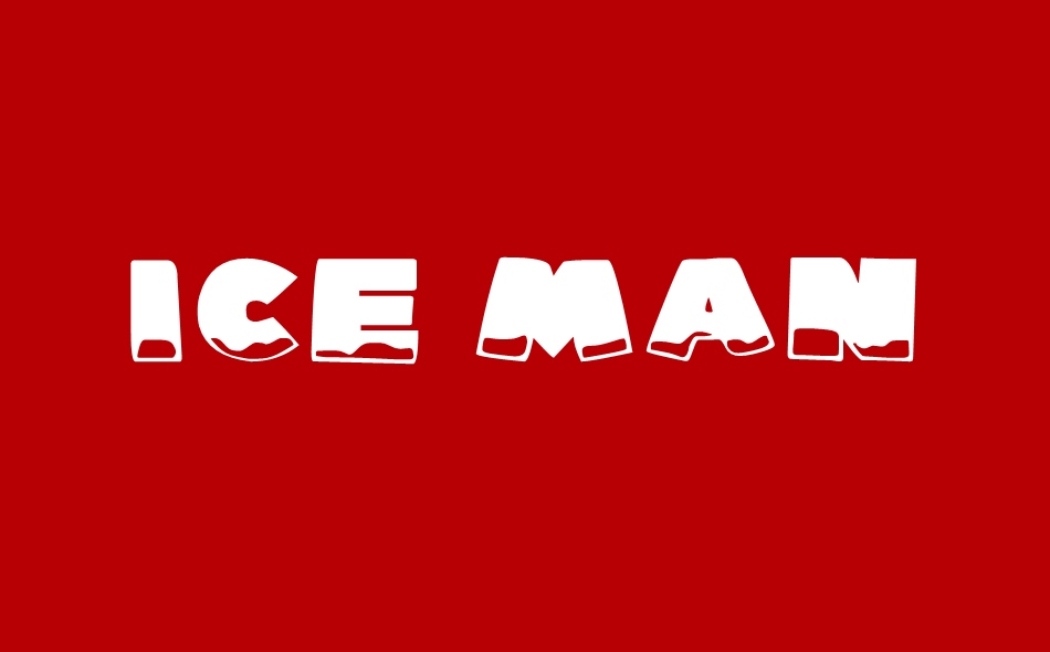 Ice Man font big