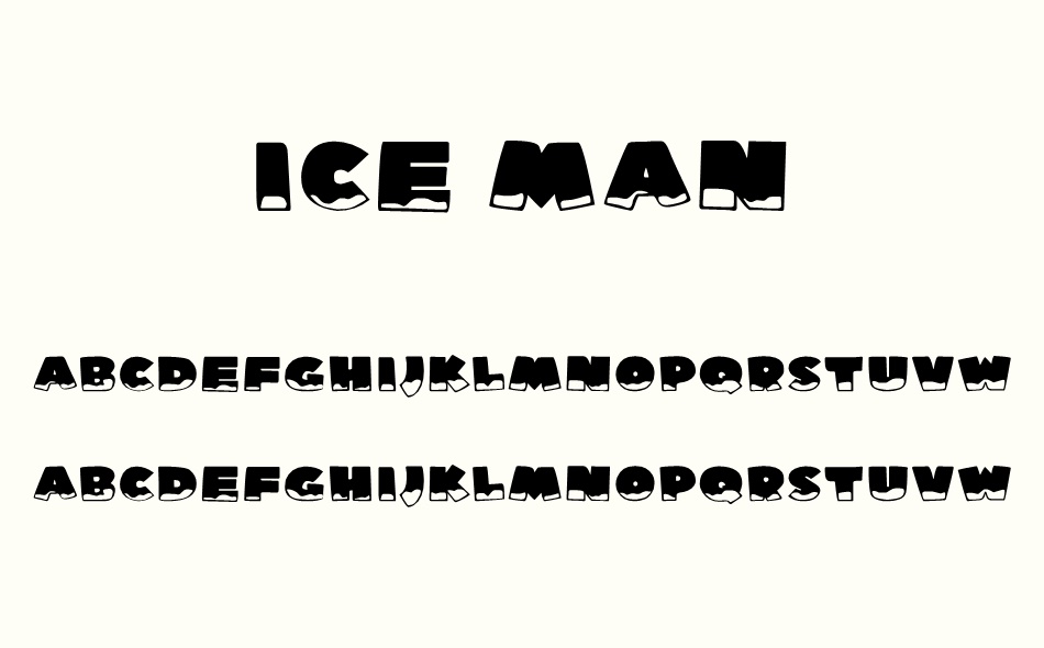 Ice Man font