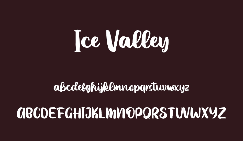 Ice Valley font