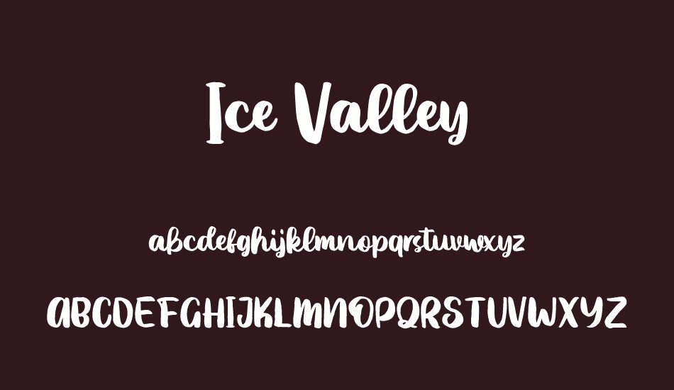 Ice Valley font
