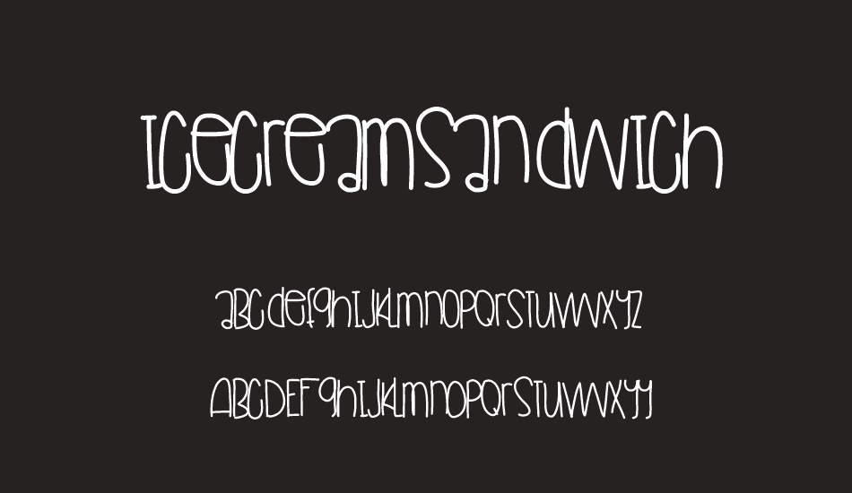 IceCreamSandwich font