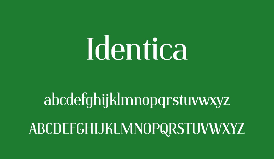Identica font