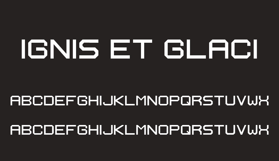 Ignis et Glacies Extra Sharp font