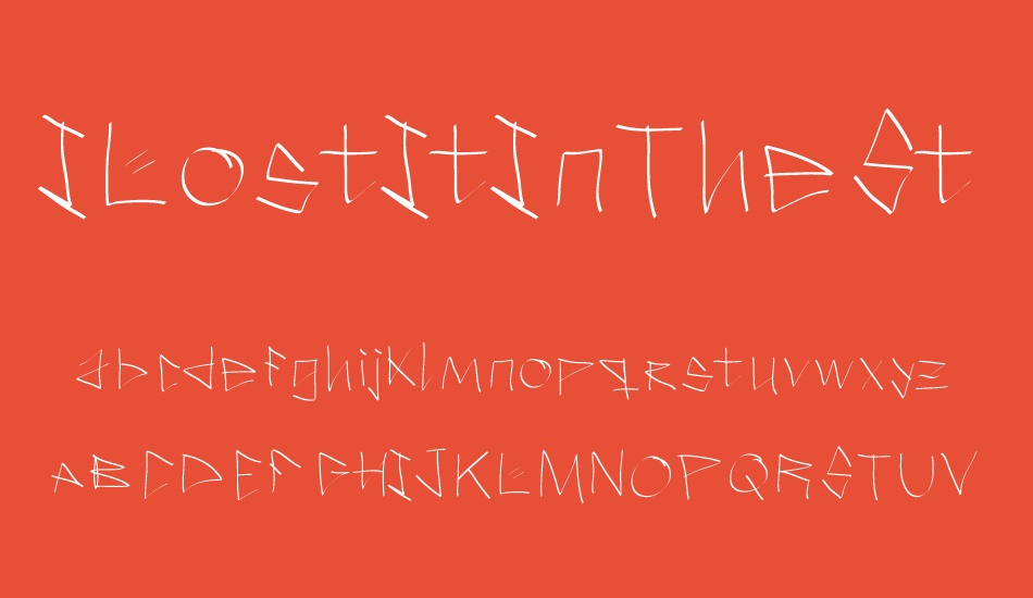 ILostItInTheStreet font