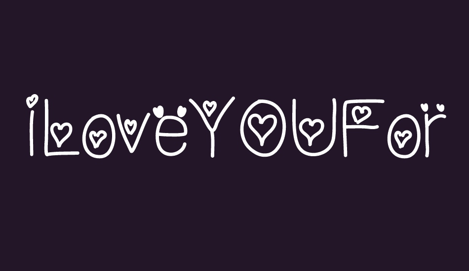 ILoveYOUForever font big