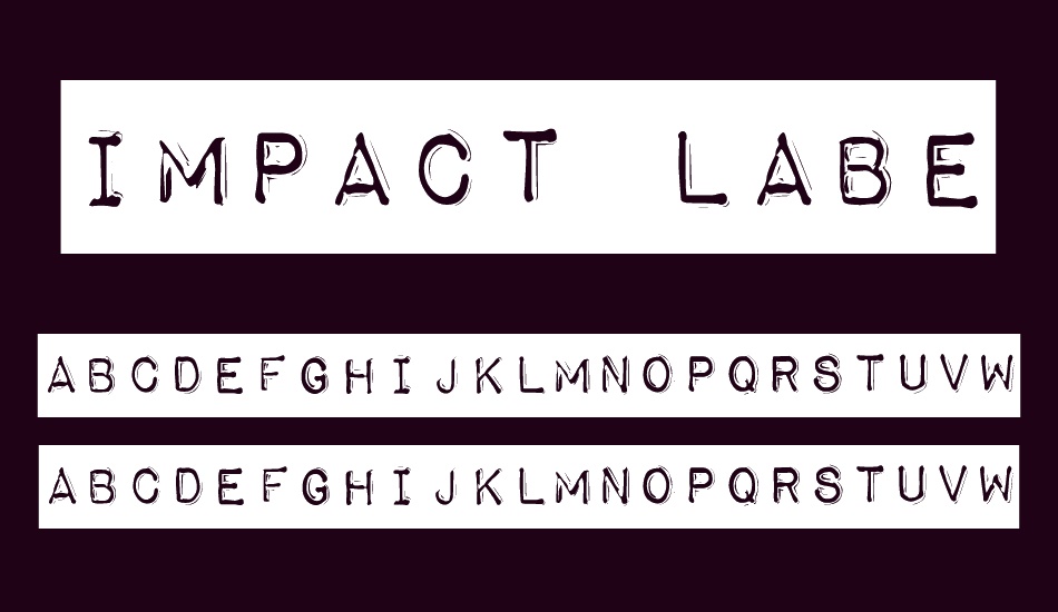 Impact Label font