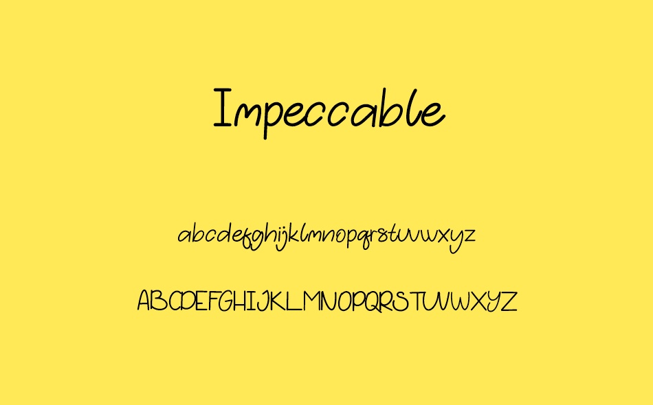 Impeccable font