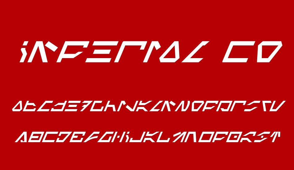 Imperial Code Italic font