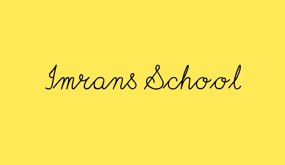 Imrans School font big