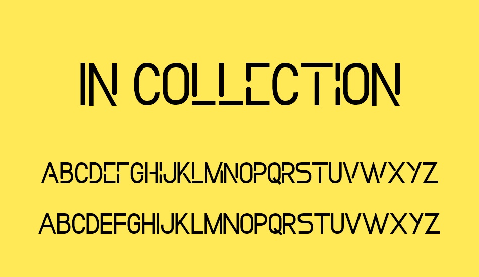 In Collection font