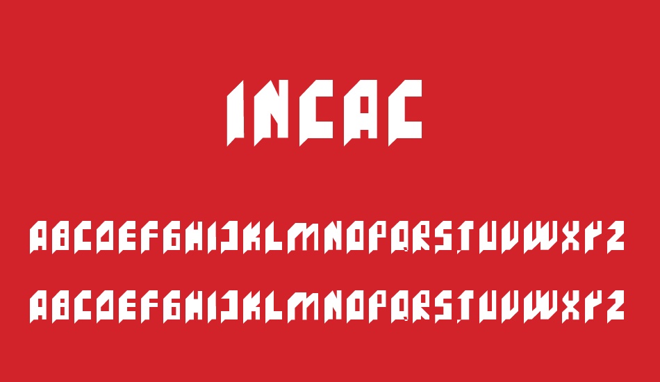 INCAC font