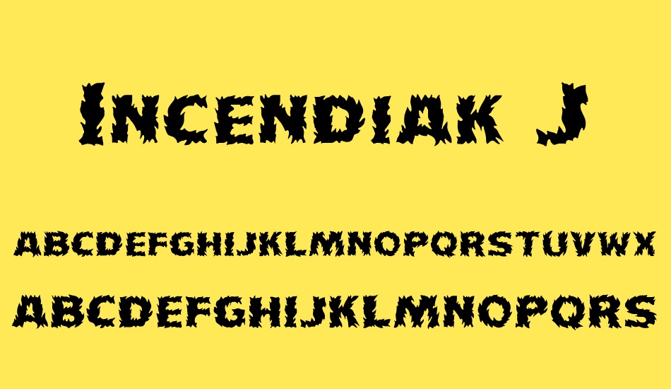 Incendiak J font