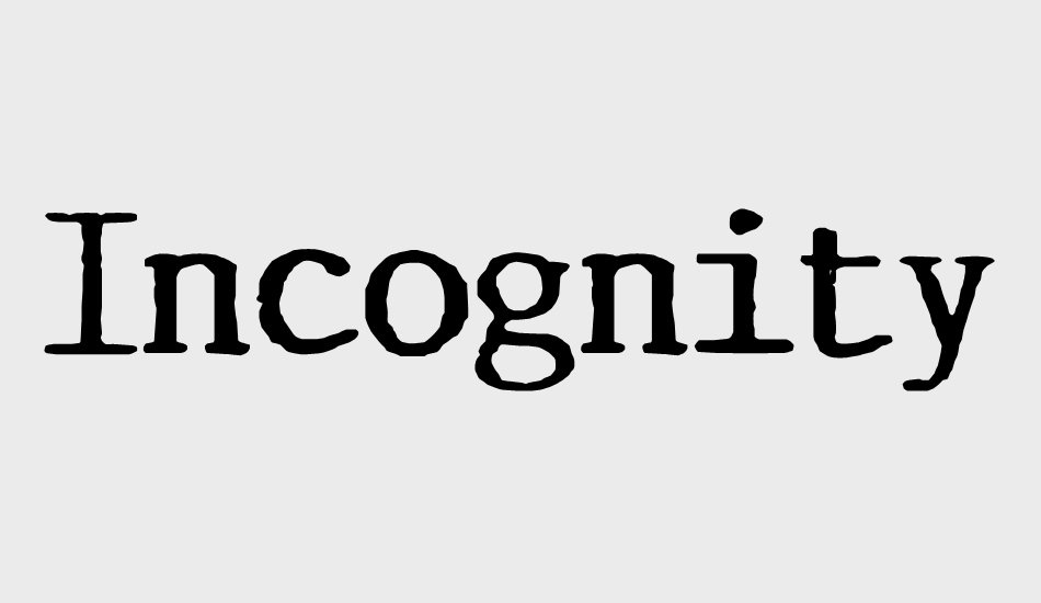 Incognitype font big