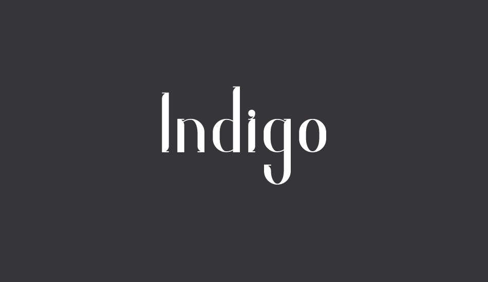 Indigo font big