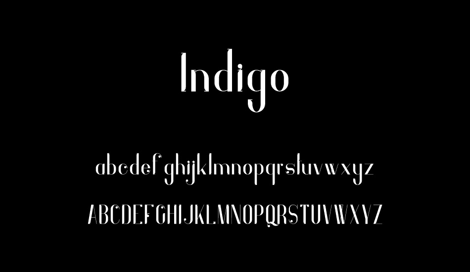 Indigo font