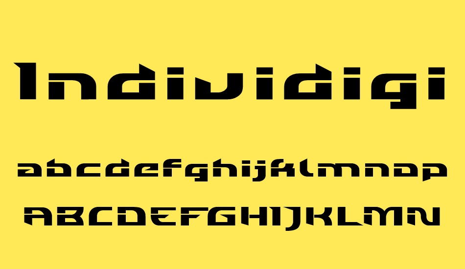 Individigital Black font