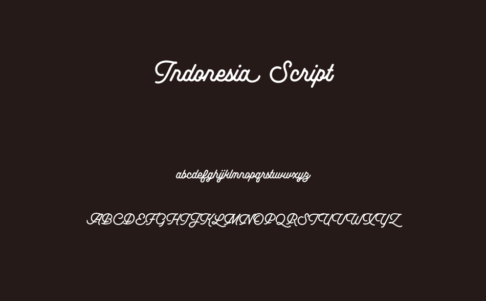 Indonesia Script font