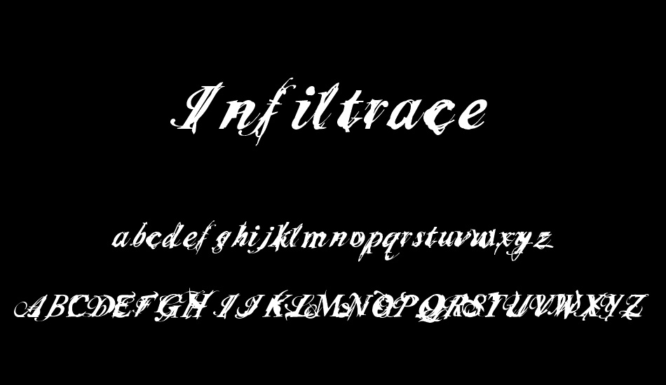 Infiltrace font
