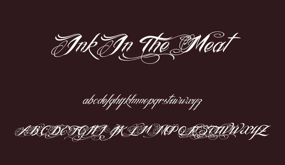 Ink In The Meat font